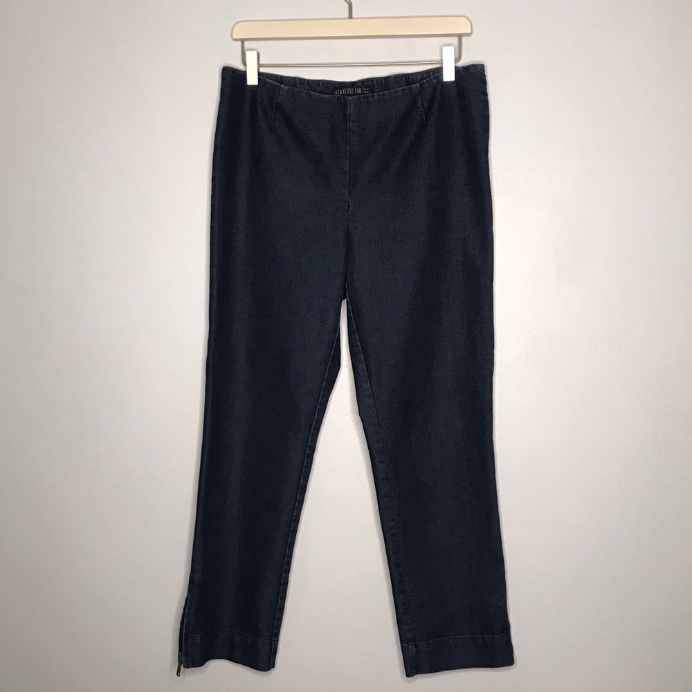 Lafayette 148 New York Cropped Denim Trousers 10